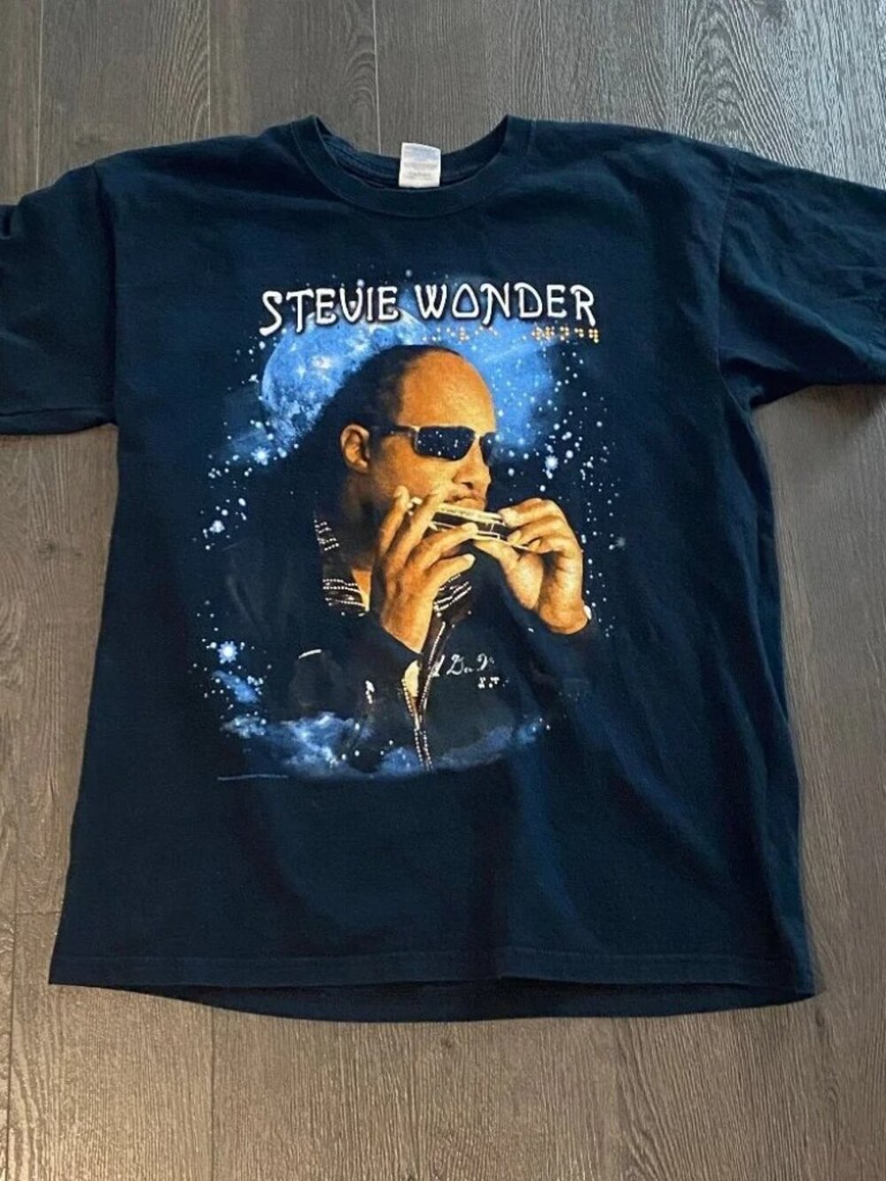 RARE 2008 STEVIE WONDER TOUR 'A WONDER SUMMER'S NIGHT' T-SHIRT SIZE LARGE